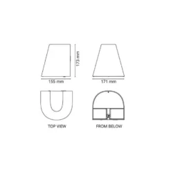 Vägglampa SG ARMATUREN Spike Grafit 1100 Uppljus/Uttag
