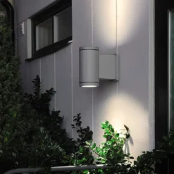 Vägglykta Gnosjö Konstsmide Siracusa Upp/ned G12 Inkl. Lampa Grå