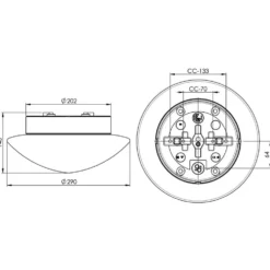 Vägg-/Taklampa Ifö Electric Solhem Vit IP44 Rak E27 Bastu