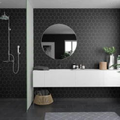 Våtrumsskiva Fibo Black 2024-M71 S