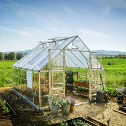 Växthus Canopia by Palram Balance, Aluminiumram med UV-Skyddad Polykarbonat & Ventilationsfönster, 10,8 m²