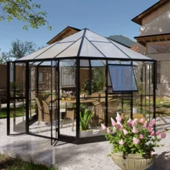 Växthus Lyfco Gazebo 12,7 m² Premium 4 mm Säkerhetsglas