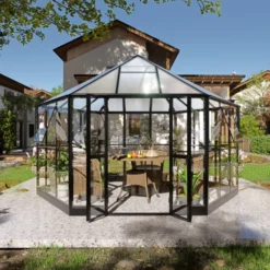 Växthus Lyfco Gazebo 12,7 m² Premium 4 mm Säkerhetsglas