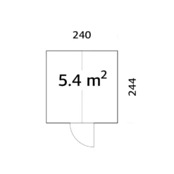 Växthus Palmako Emilia 5,8 m² (inv. 5,4 m²)