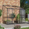 Växthus Plast Vitavia Ida 3300 med Sockel 4mm PolykarbonatSvart
