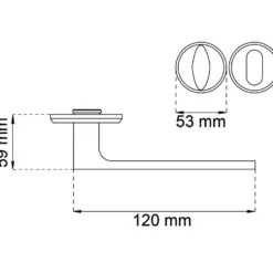 Ytterdörrhandtag Habo A2560 Krom